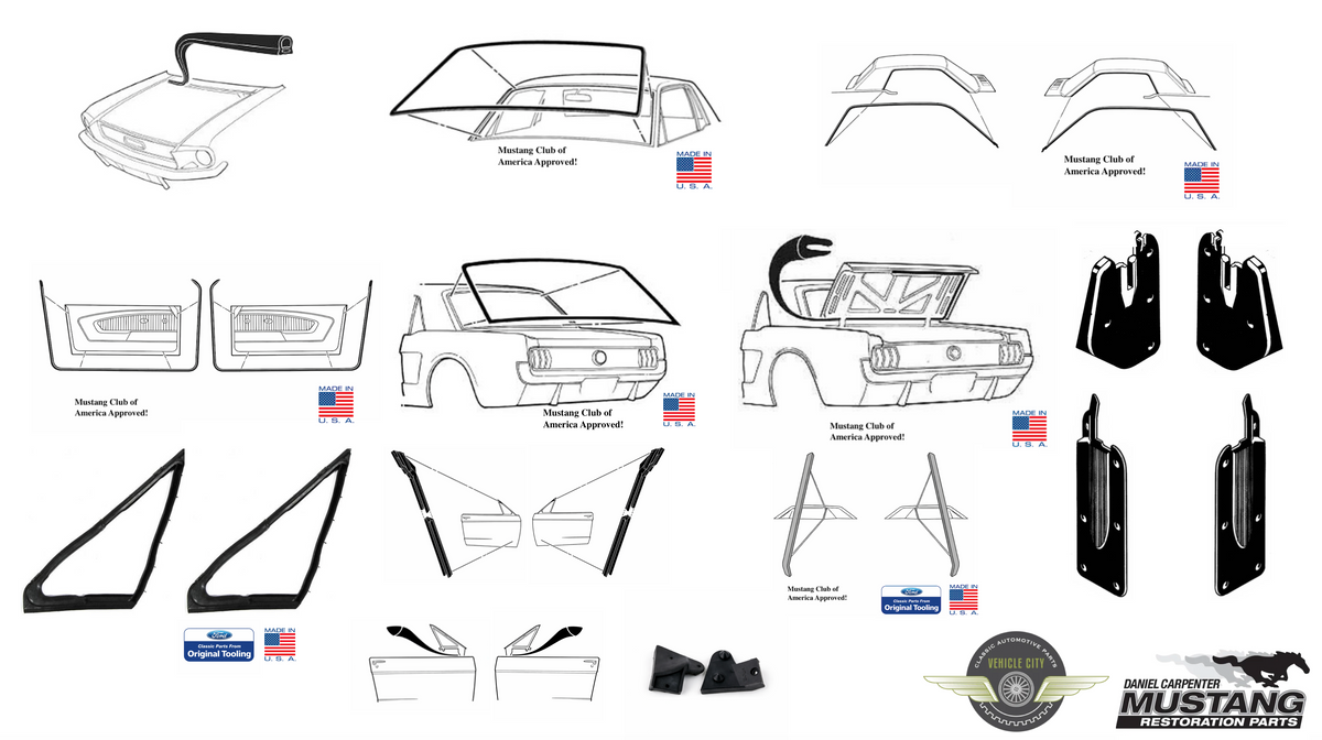 1967-1968 Mercury Cougar Premium Weatherstrip Seal Kit