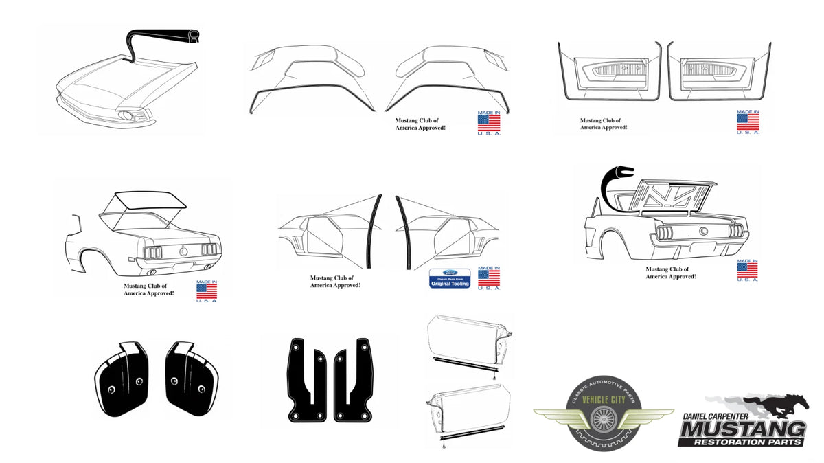 1969 Mercury Cougar Hardtop Premium Weatherstrip Seal Kit