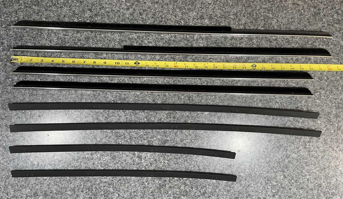 1963 1964 Impala 4-Door Station Wagon Door Window Felt Rubber Seal 8 Pc Kit1