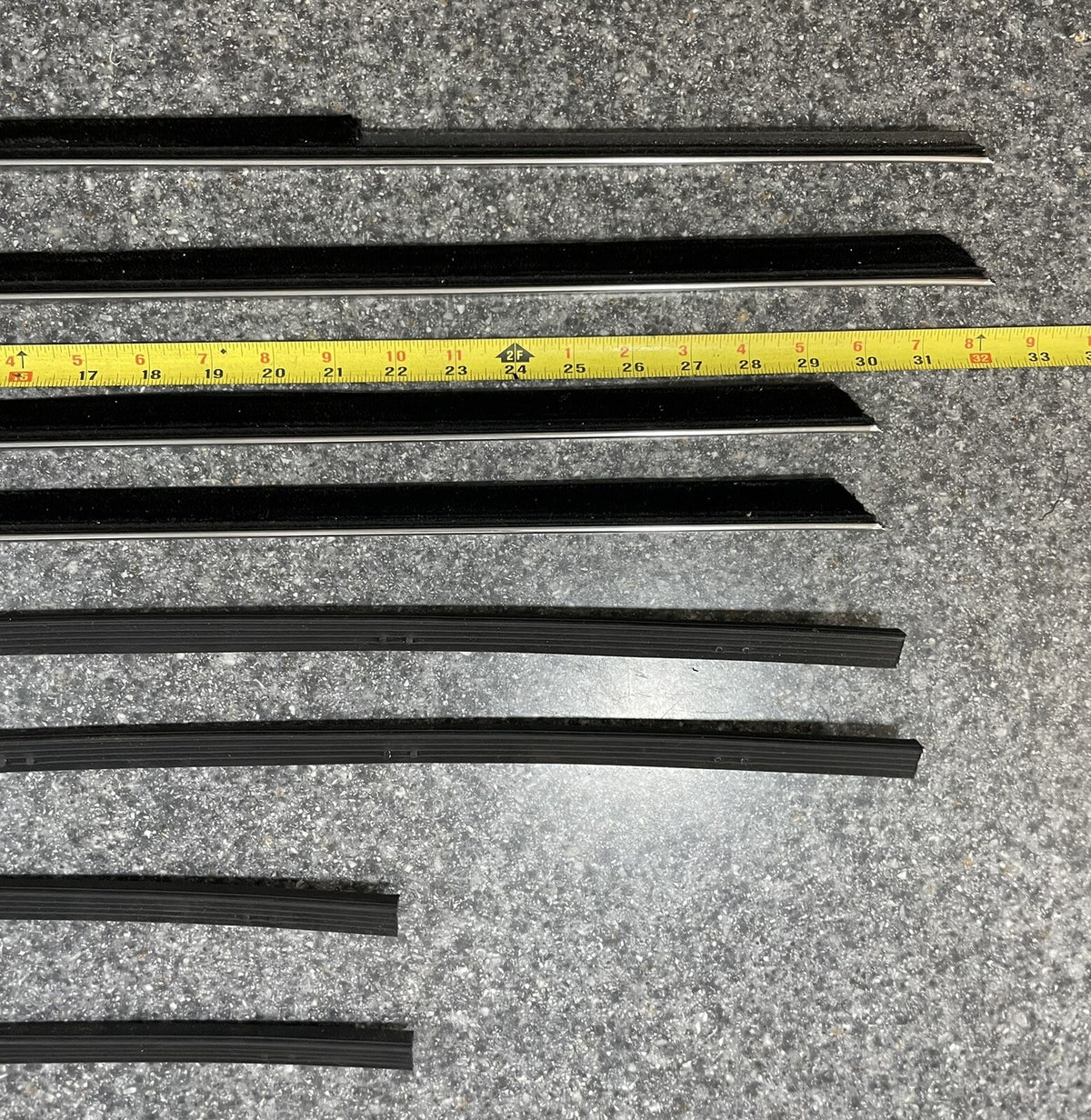 1963 1964 Impala 4-Door Station Wagon Door Window Felt Rubber Seal 8 Pc Kit3