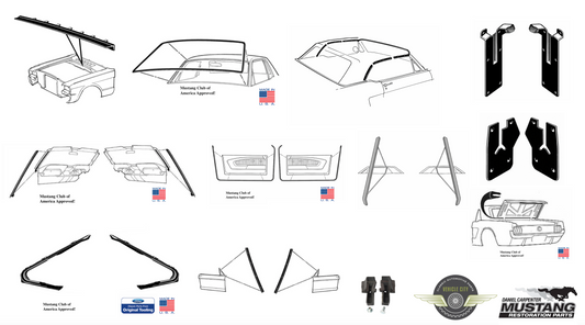 1965-1966 Ford Mustang Convertible Premium Weatherstrip Seal Kit