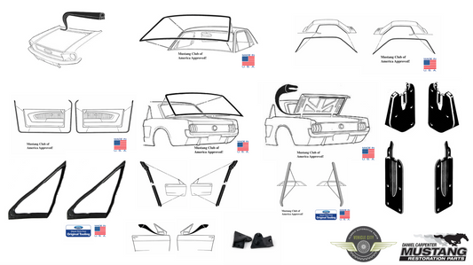 1967-1968 Ford Mustang Coupe Premium Weatherstrip Seal Kit