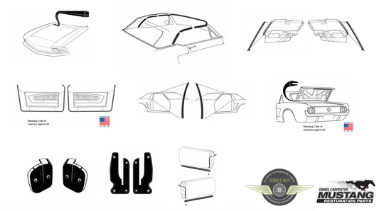 1970 Ford Mustang / Mercury Cougar Convertible Premium Weatherstrip Seal Kit
