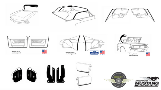 1969 Ford Mustang / Mercury Cougar Convertible Premium Weatherstrip Seal Kit