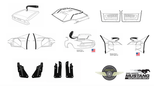 1971 1972 1973 Mercury Cougar Convertible Premium Weatherstrip Seal Kit