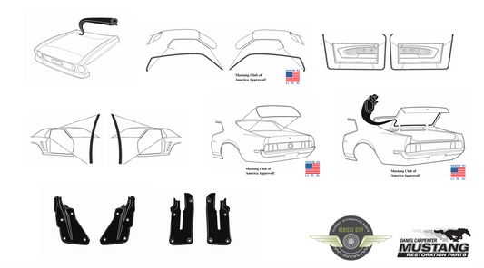 1971 1972 1973 Ford Mustang Coupe Premium Weatherstrip Seal Kit