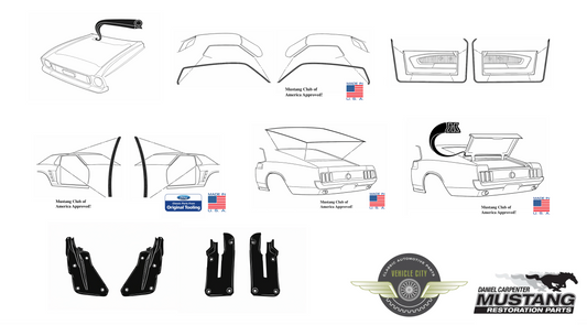 1971 1972 1973 Ford Mustang Fastback Premium Weatherstrip Seal Kit